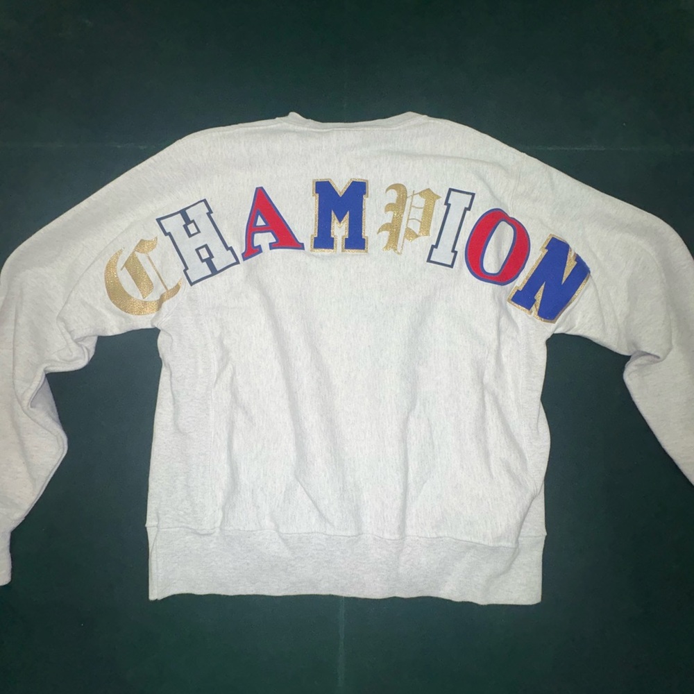 Champion Vintage Crewneck with Big Old School Lettering